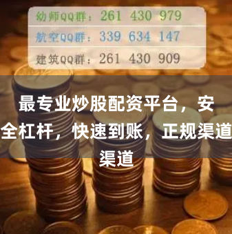 最专业炒股配资平台，安全杠杆，快速到账，正规渠道